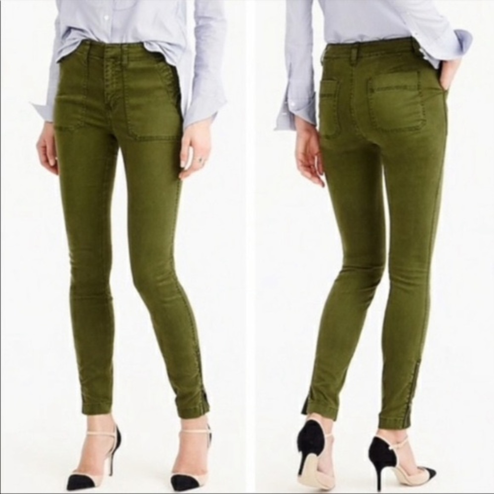 J Crew Skinny Green Utility Pant